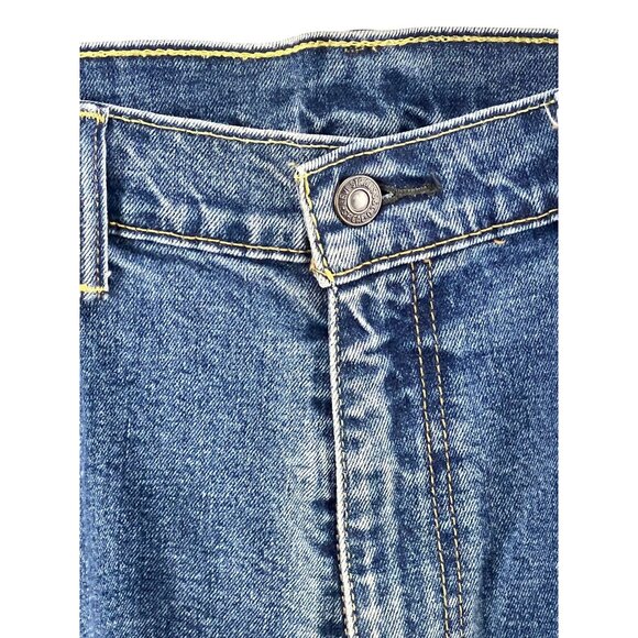 Levis 505 Men's Straight Fit Jeans W38 L34 Blue Denim Casual Streetwear - Picture 5 of 12